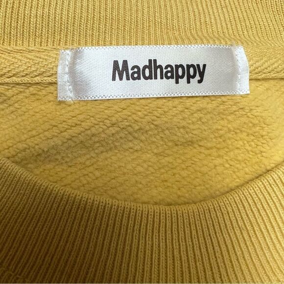 Madhappy Earth Day Recycle Crew Neck Sweatshirt in Yellow Medium Unisex EUC - Picture 5 of 6